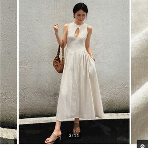 Brand new off white midi dress